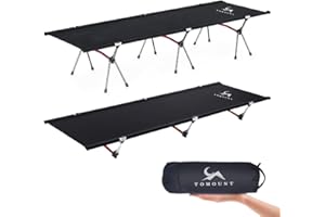 FREIZELT TOMOUNT Camp Bed, Lightweight Camping Lounger, Aluminium Alloy, Compact Camping Bed, Travel Cot for Balcony, Garden, Camping, Outdoor Hiking