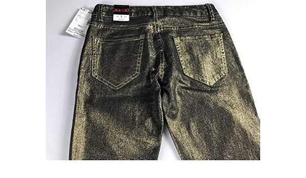 Bongo Jeans Juniors 1 Gold Foil Pants 