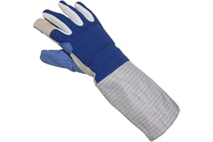 CINGHI LUSSO Gants d'escrime - Manches en tissu métallique - Gants de match de sabre - Gants d'entrainement et de compétition pour adultes et enfants - Équipement conducteur de sabre (XXS-XXL)
