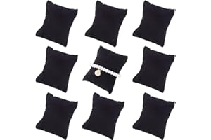 Beebeecraft 12 coussin de Présentation pour Montres et Bijoux pour Bracelets Manchettes Bracelets de Cheville (Noir)
