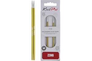 Knit Pro KnitPro Interchangeable Needle Tips Short, 3.50 mm Zing: Agujas de Tejer: Circular: Intercambiables: Especial: 3,50 mm, Aluminio, Crisolita