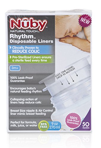 Nûby Natural Touch Rhythm Anti Colic Disposable Liners (270 ml)