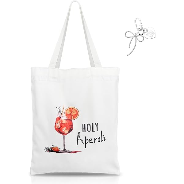Borsa In Iuta Aperol Spritz Con Scritta – Borraccia Da Spiaggia E Spesa, Fodera Impermeabile, Dimensioni 26x22x14 Cm, Regalo Originale Per Appassionati Di Aperitivo