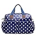 Miss Lulu 4 Piece Polka Dot Baby Nappy Changing Bag Set Navy Blue L1501D2 NY