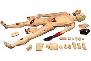 UIGJIOG Full-Function Trauma Manikin 170Cm Patient Care Manikin Body Mannequin for Nursing Medical Training Teaching Education Medical Supplies Can Disassembled And Assembled