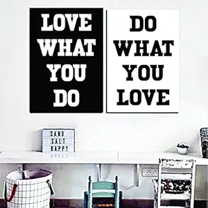 Green Panda 4484cwr Quote for Inspiration - Do What You Love, Love What You Do Motivational Framed Posters for Boys room (12x18, White And Black)