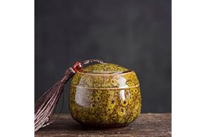 Exnemel urne cinerarie Mini, Mini urne per Ceneri per Adulti, urna Piccola per Animali Domestici Cani Ceneri di Gatto, portacenere per urne funerarie Keepsake (Giallo)