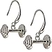 Produktbild Vinciann 2 x Ohrstecker Ohrring Anhänger Modeschmuck Gewichte Hanteln Fitness Body Building