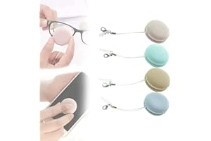 PUZAME Macaron Phone Screen Cleaner, Mobile Phone Screen Wipe, Macaron Computer Screen Cleaner Wipe, Reusable Cleaning Wipe Glasses Cleaner Cloth Electronic Devices Phone Screen Cleaning Tools (4 Pack)