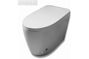 Nashi - Toilette japonaise | WC avec bidet | Eau chaude, siège chauffant et séchage | Abattant et siège avec ouverture et fermeture automatique | Nettoyage automatique (Montage au mural)