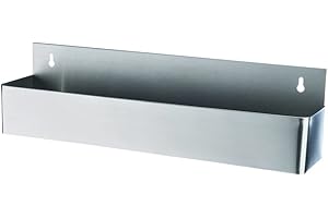 getgastro Flaschenregal, 1-stufig, aus Chromnickelstahl - zur Wandmontage/für 6, 8 oder 10 Flaschen (Für 6 Flaschen)