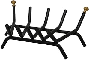 MILLE SRL Brucialegna Extra Pesante 18mm per Camino in Ferro 50x35x20hcm Triangolare - PORTALEGNA