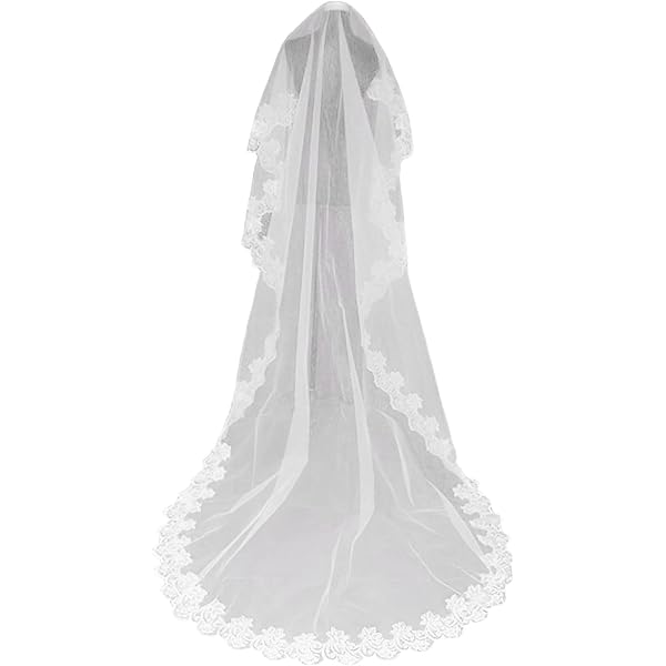 Voile De Mariée Double Couche Avec Peigne - 60cm Et 80cm - Blanc - Pour Mariage Church, Garden Ou Forest