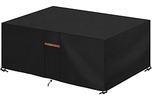 SanGlory Housse de Protection Salon de Jardin, Bache Salon de Jardin, Salon de Jardin Exterieur Protection Table de Jardin Rectangulaire, Imperméable 600D Tissu Oxford, 210x120x71cm
