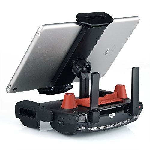 Kuuqa-Aluminum-Alloy-Foldable-Tablet-Stand-Holder-Extender-with-Controller-Stick-Thumb-Clip-and-Lanyard-for-Mavic-Pro-Dji-Spark-Remote-Controller-Device-DJI-Mavic-Not-Included