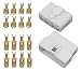 Produktbild 10x Gehäuse 8 polig Stecker 6,3mm Flachsteckhülsen Flachstecker Steckergehäuse