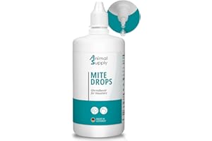 Animal Supply Ohrmilbenöl für Hunde, Katzen & Haustiere 110ml sofort wirksames Mittel – gegen Ohrmilben mit Kamille, Sanfte Pflege bei Juckreiz im Ohr