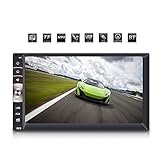  Qiilu Reproductor MP5 para Coche, Universal Auto Radio 2Din 7 Pulgadas Pantalla Táctil HD Bluetooth USB Estéreo/Am FM/TF AUX Entrada para Coche