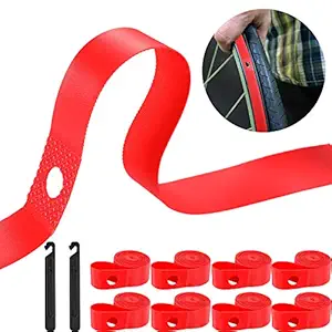 8 Pieces Rim Strip Bicycle Rim Tape Bike Inner Tube Bike High Pressure Tire Proof with 2 Packs Bicycle Tire Lever Fits Size 26 Inch or 700C