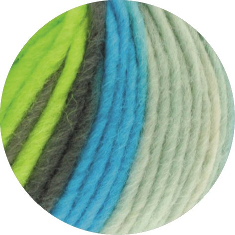 Lana Grossa Feltro 336 peacock blue print 50g Filzwolle