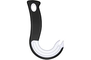 Jitnga Abrelatas Con Anillo De Abrebotellas En Forma De J - Ayudante De Cocina Negro Para Abrir Alimentos Enlatados Con Gancho Fácil De Abrir Para Latas Con Anillos De Cierre
