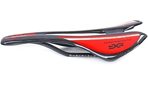 ESEN SP Bicicleta Superlight Full Carbon Fiber MTB/Bicicleta de Carretera Sillín Hueco 3k Mate/Brillante (Brillante, Rojo)