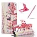 Produktbild LG G5 Handyhülle Brieftasche Lederhülle Case,Bookstyle Magnet PU Leder Standfunktion Kompletter Schutz Kartenfach Wallet Cover für LG G5,Herzzer Mode Gute Qualität [Blumen Kätzchen Muster] Schutztasche Schutzhülle Handyschale Hülle Flip Case Cover für LG G5 + 1 x Frei Rosa Handy Halterung Ständer + 1 x Frei Rosa Touch Pen Stift Stylus