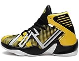  GNEDIAE Herren GNEF9 High-Top Basketball Schuhe Outdoor Anti-Rutsch Sneaker Atmungsaktiv Ausbildung Turnschuhe Sportschuhe Laufeschuhe Verschleißfeste Dämpfung Basketballstiefel Gelb 40 EU