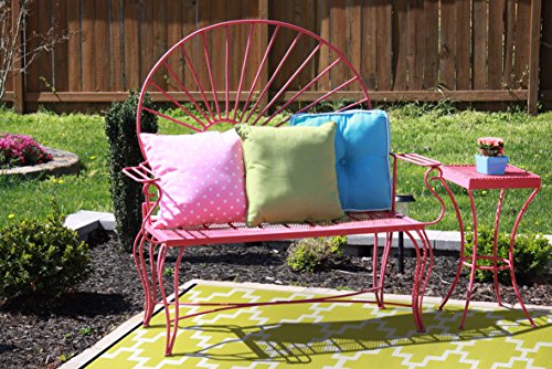 Green Decore 180 x 270 cm „Solitude“ Wendbarer Öko-Teppich aus recyceltem Kunststoff (Plastik) für Innen und Außen / Federleicht – Sellerie-Grün / Weiß - 4