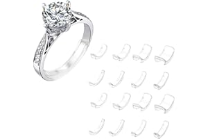 HNJUSR 16 Pezzi Regolatore della Misura dell'anello Invisibile 8 Misure per Qualsiasi Anello,Regolatore Dimensione Anello, Regolatore della Misura Dell'anello Invisibile, Ferma per Anello Silicone