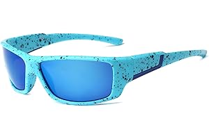 LJCZKA Polarised Sport Sunglasses for Men Women Wrap Around Sport Glasses UV400 Protection Eyewear for Cycling Fishing Running