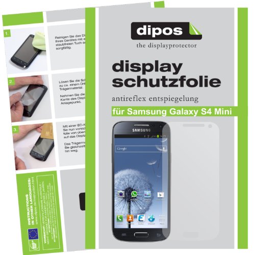 2x dipos Displayschutzfolie Samsung Galaxy S4 mini Schutzfolie matt Antireflex - 2