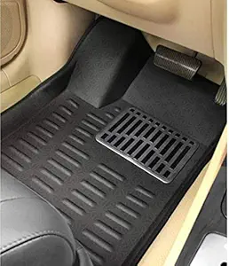 Printo Fine India PVC (Polyvinyl Chloride) 3D Mat for Renault Duster (Black, Beige) (blackmat60)