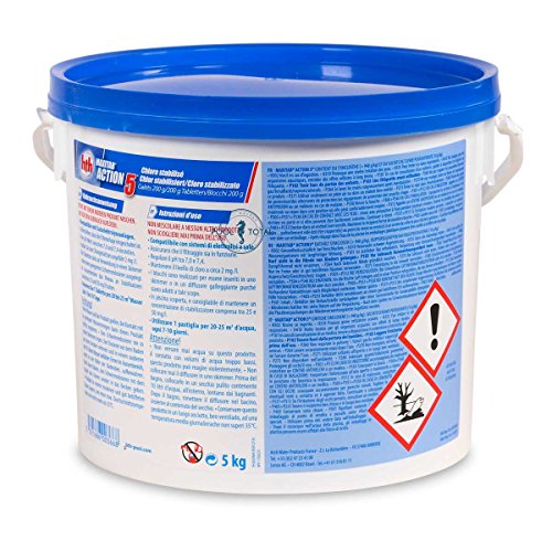 HTH 200g Multifunktions Chlortabletten 5,0 kg Eimer – 5 Wirkungen in einem Produkt - 3