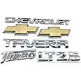 SINEX CAR Emblem Chevrolet Tavera Monogram/logo/Badge/Decals/3D/sticker ABS Plastic Colour (Silver,Chorme) Pack of 6