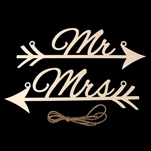 FENICAL MR und Mrs Pfeil Schild Hochzeit Dekoration - 2
