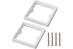 Eawfgtuw Square Spacer 10mm Single Socket Spacer 1 Gang Frame Plate with Screws, Light Switch Spacer,Electrical Box Adapter for Electrical Outlets Switches Deepening(White)