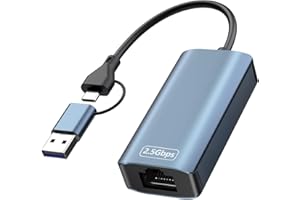 Obllemn 2.5G USB LAN Adapter, Ethernet Verkabelter Netzwerkadapter 100/1000/2500Mbps, LAN Adapter für PS4, PS5, Switch, Steam Deck, XPS, TV Box, iPad, MacBook, PC, Laptop, Tablet, NAS