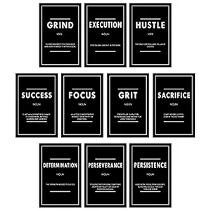 AWWSOME DUMB Digital Printed Inspirational, Motivational Quotes Paper Posters, Stickers For Office Home Study, Living Room Bedroom Apartment, Wall Decoration With Adhesive Strips On Top & Bottom (Unframed) Set/Pack of 10 A3 Size (12x18 Inch)