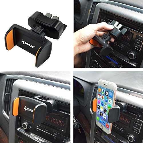 [2017 neue Version] IpowÂ® Mini Auto Handyhalterung fÃ¼r CD-Schlitz kfz Handy Halterung mit 360Â° drehbar Kugelgelenk fÃ¼r iPhone 7 / 7 Plus / 6s / 6 / 5s / 4 Samsung Galaxy S7/S6/S5/S4 Note 5 4 3, Nexus, Motorola, HTC und weitere Smartphones