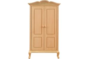 TOYANDONA 1PC Mini House Wardrobe Dollhouse Miniature Furniture Dolls House Wooden Wardrobe