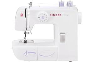 SINGER 1306 Sewing Machine with 6 Built-In Stitches | Automatic 4-Step Buttonhole | Easy Threading | Simple Stitch Selection | Heavy-Duty Metal Frame | Ideal for Beginners & Home Use