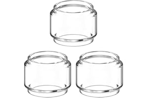 WratryParts 3pcs Replacement Clear Rainbow Fat Bubble Glass Tube Tank For QP Juggerknot V2 RTA Tank (Fat)