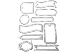 URFEDA Matrice de Decoupe Boîtes Forme Géométrique Gabarit de Poinçonnage Matrices de découpe en métal de Noël Fleur Cadre Matrices de Découpe Bricolage Scrapbooking Cutting Dies Pochoirs Cadeau