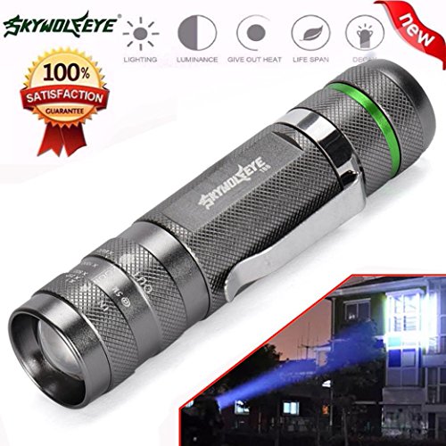 Oyedens Neue 3000lm Zoombaren Cree Xm-L T6 LED 18650 Taschenlampe Superhelle Licht Taschenlampe Silber - 2