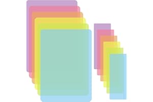 Zocipro 12 sztuk narzędzi do kompensacji dysleksji, 6 szt. A4 kolorowe nakładki z 6 linijkami do czytania, linijka do czytania linijki do dysleksji, zespół Irlensa