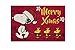 Produktbild Excelsa Peanuts Xmas Türmatte, Kokosfaser, 40 x 60 cm, Rot
