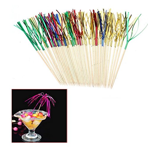 50pcs Spiesse Trinken Obst Kanapees Dekor Picks Ornament Stabwerkze - 2