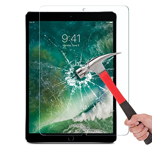 OMOTON Panzerglas Schutzfolie für iPad Pro 10.5 [2017], 9H Härte, Anti-Kratzen, Anti-Öl, Anti-Bläschen,lebenslange Garantie - 5