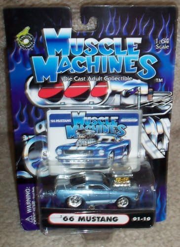 Muscle Machines 66 Mustang in Blue and White Item # 01-10 by Muscle Machines